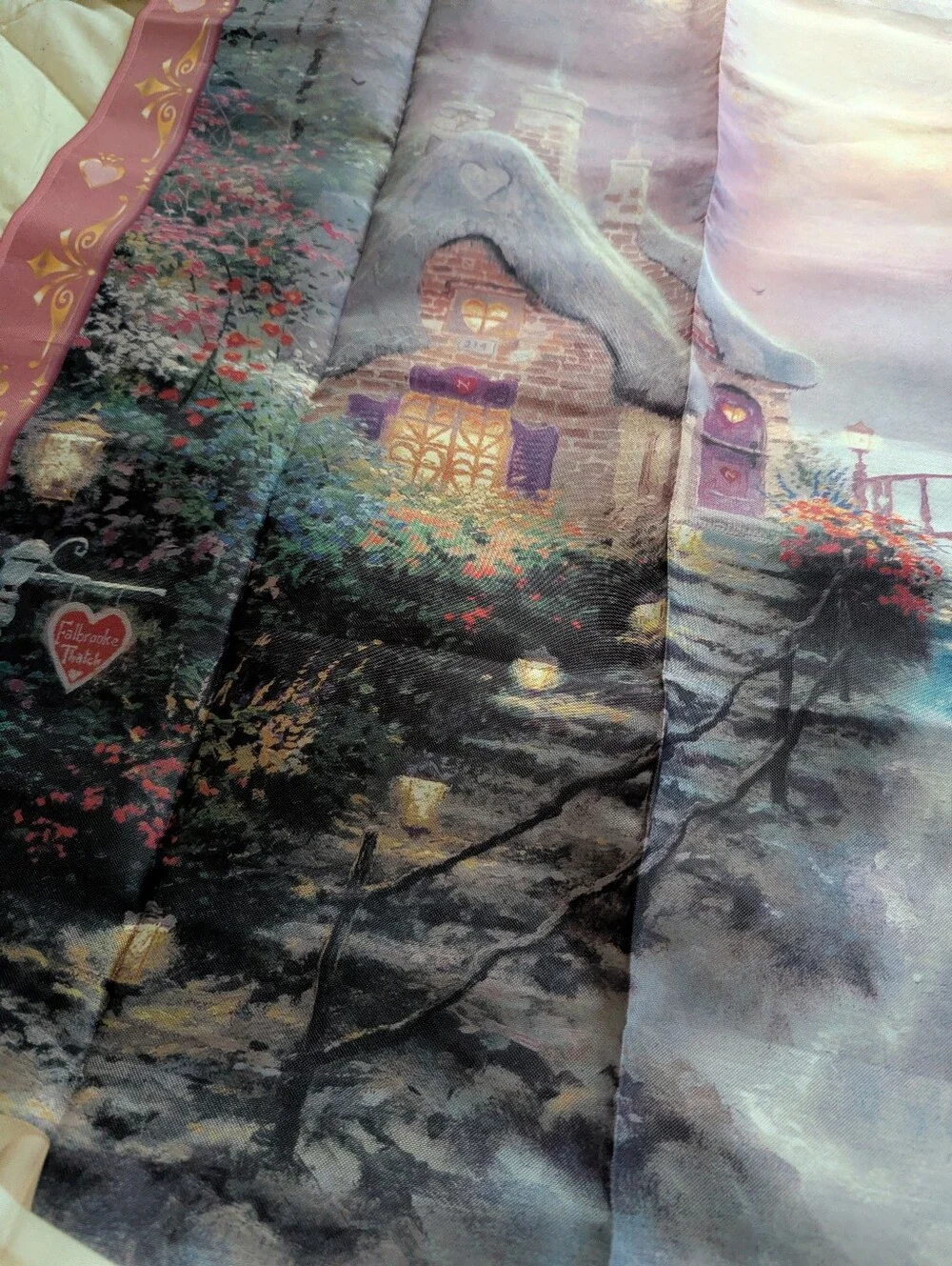 Thomas Kinkade Valentine's Day large garden flag